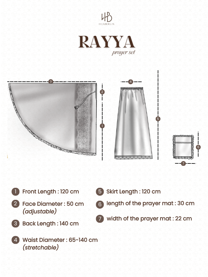 Rayya Prayer Set Cornflower - Hijaberllin