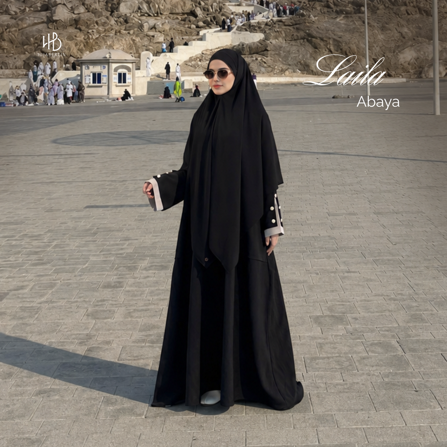 Laila Abaya - Black Diamond