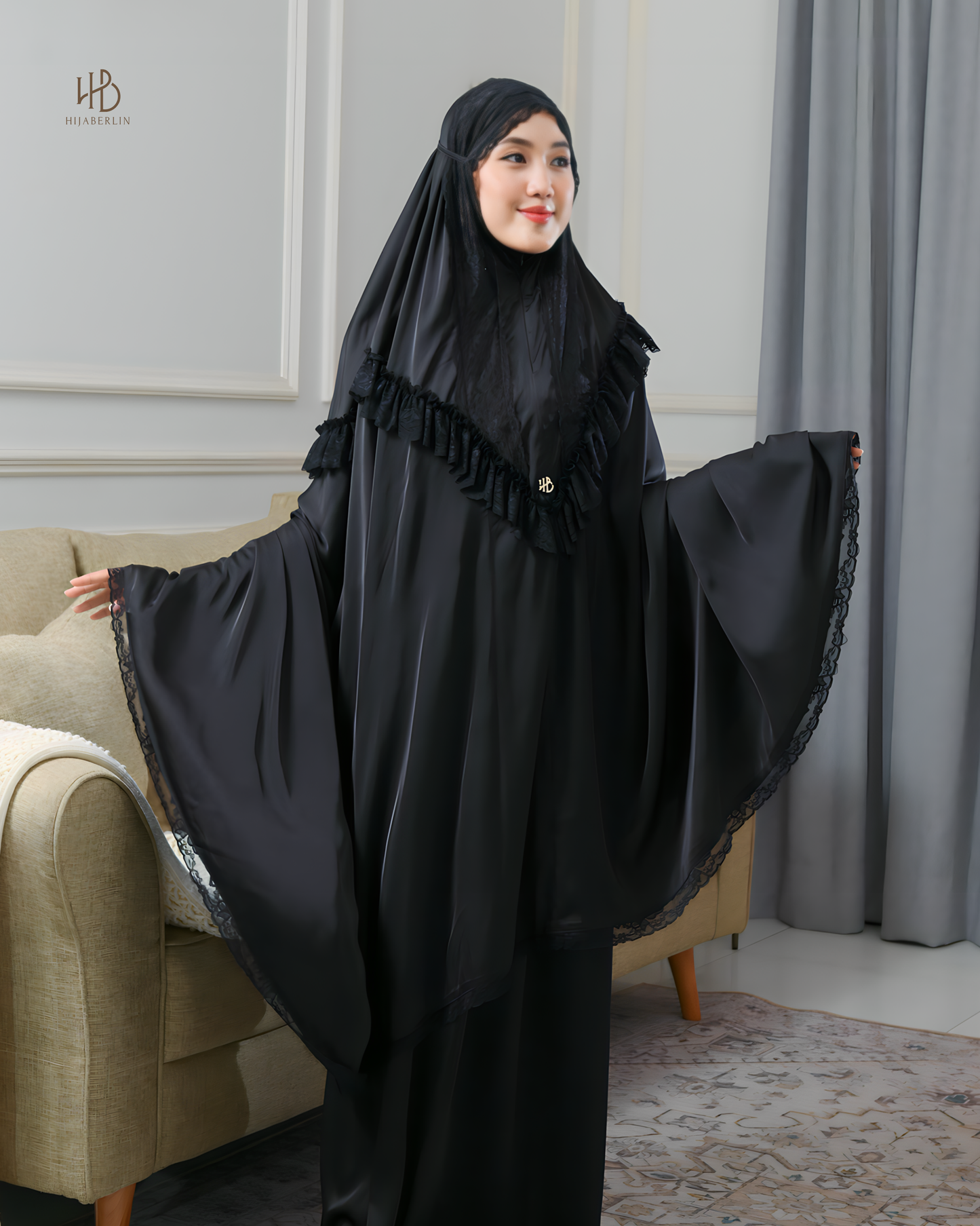 Faiza Prayer Set Black - Hijaberlin