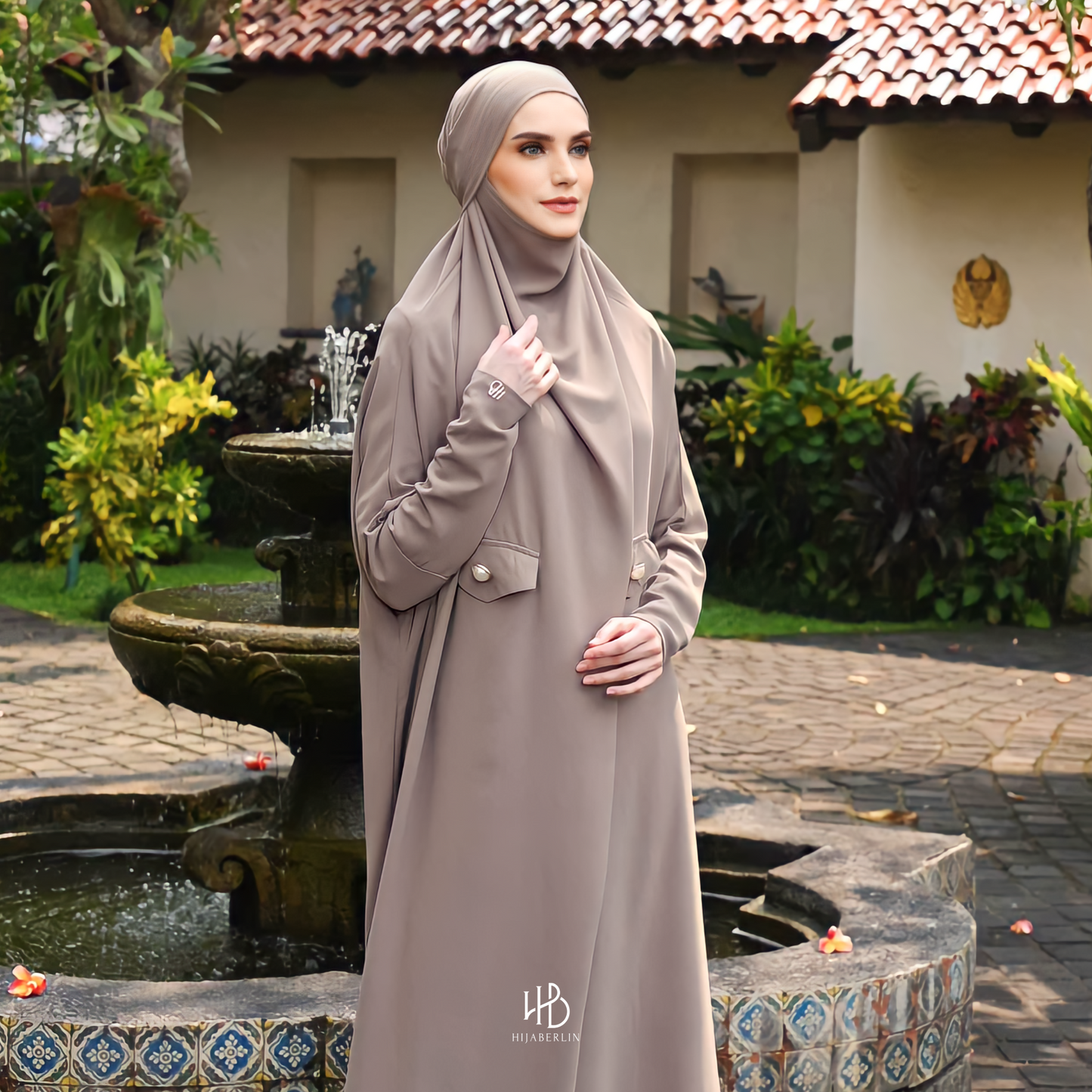 Hawa Overhead Khimar Dress Hijaberlin - Wood