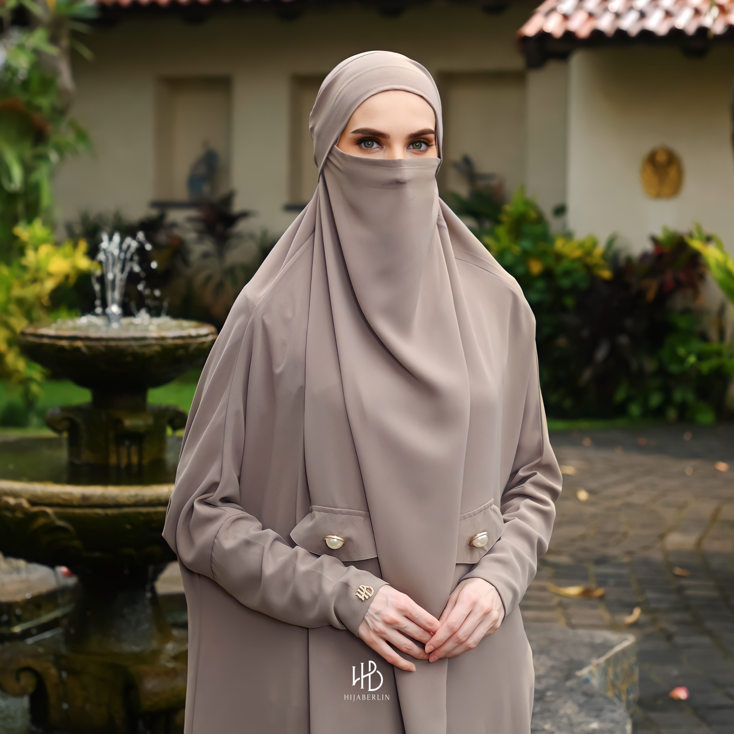 Hawa Overhead Khimar Dress Hijaberlin - Wood