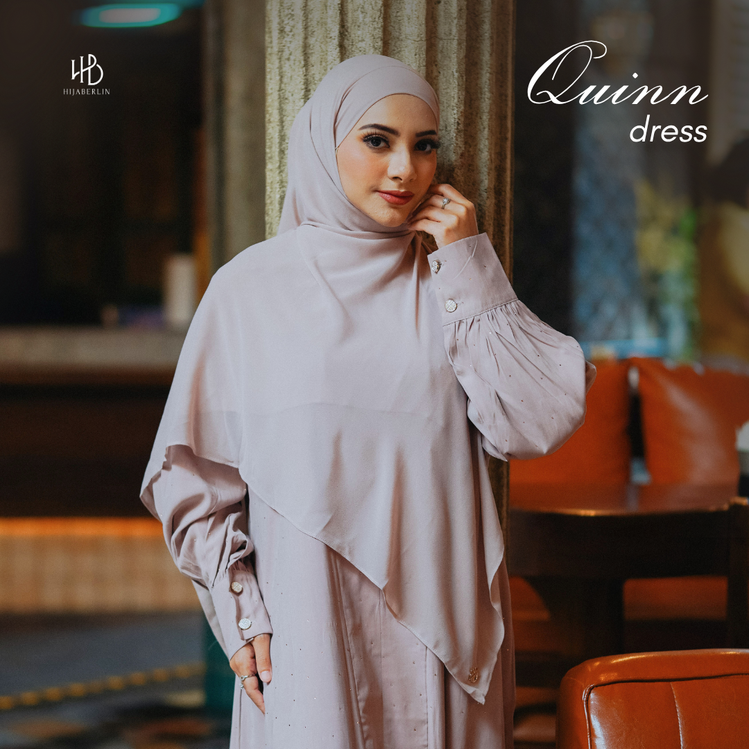 Quinn Dress Premium Royal Cupro - Plum