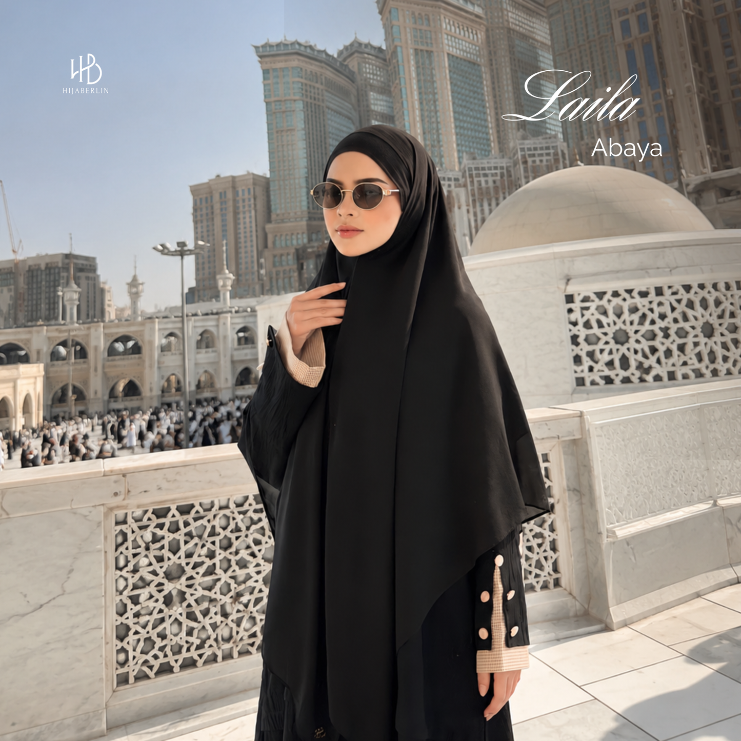 Laila Abaya - Black Marble