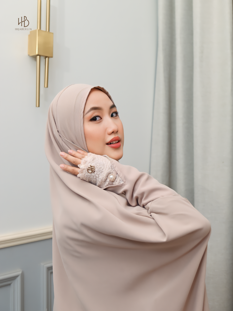 Hafshah Khimar Set Taupe - Hijaberlin