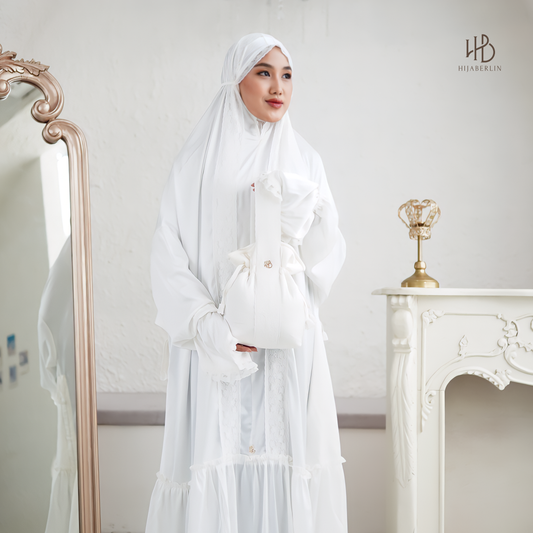 Asma Prayer Dress White - Hijaberlin