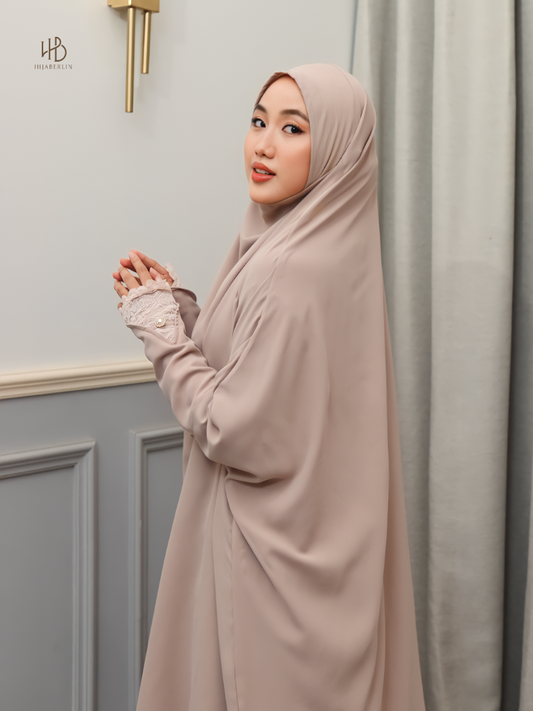 Hafshah Khimar Set Taupe - Hijaberlin