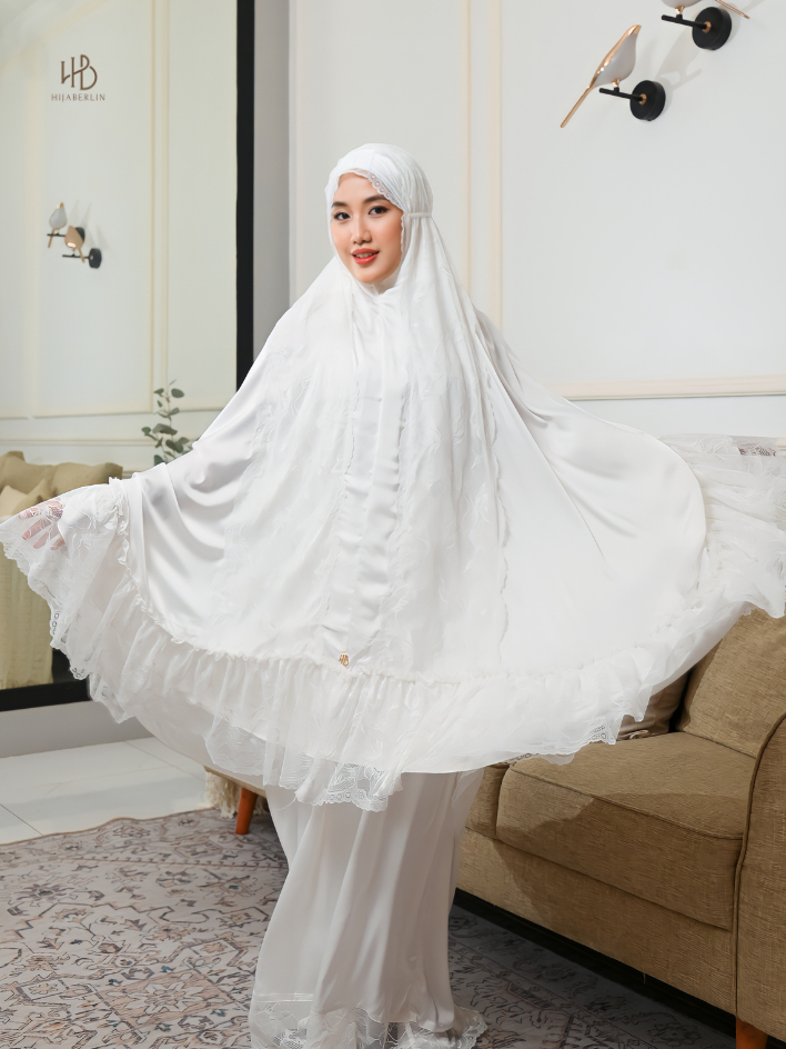 Rayya Prayer Set White - Hijaberllin