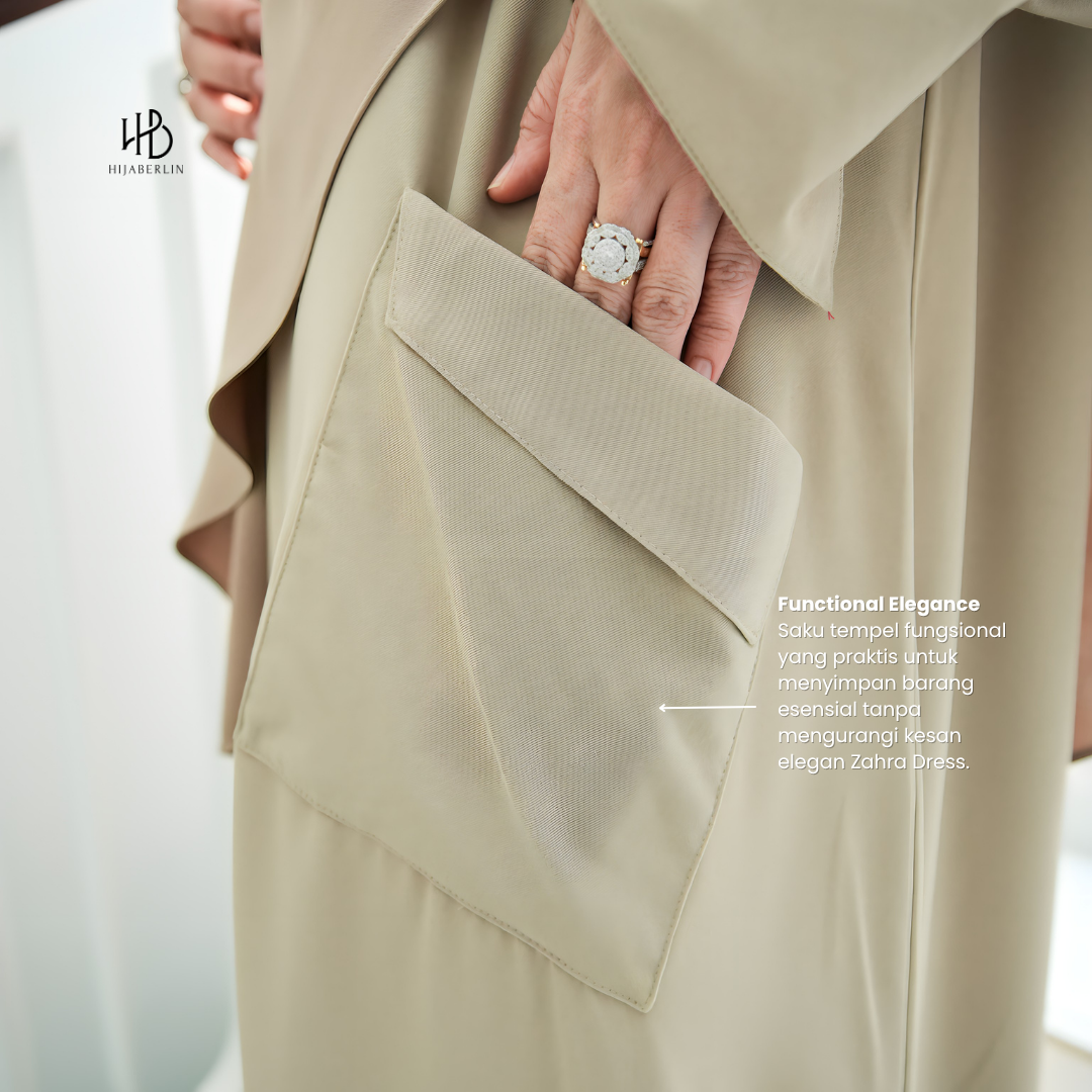 Zahra Dress Embroidery - Bitter Choco