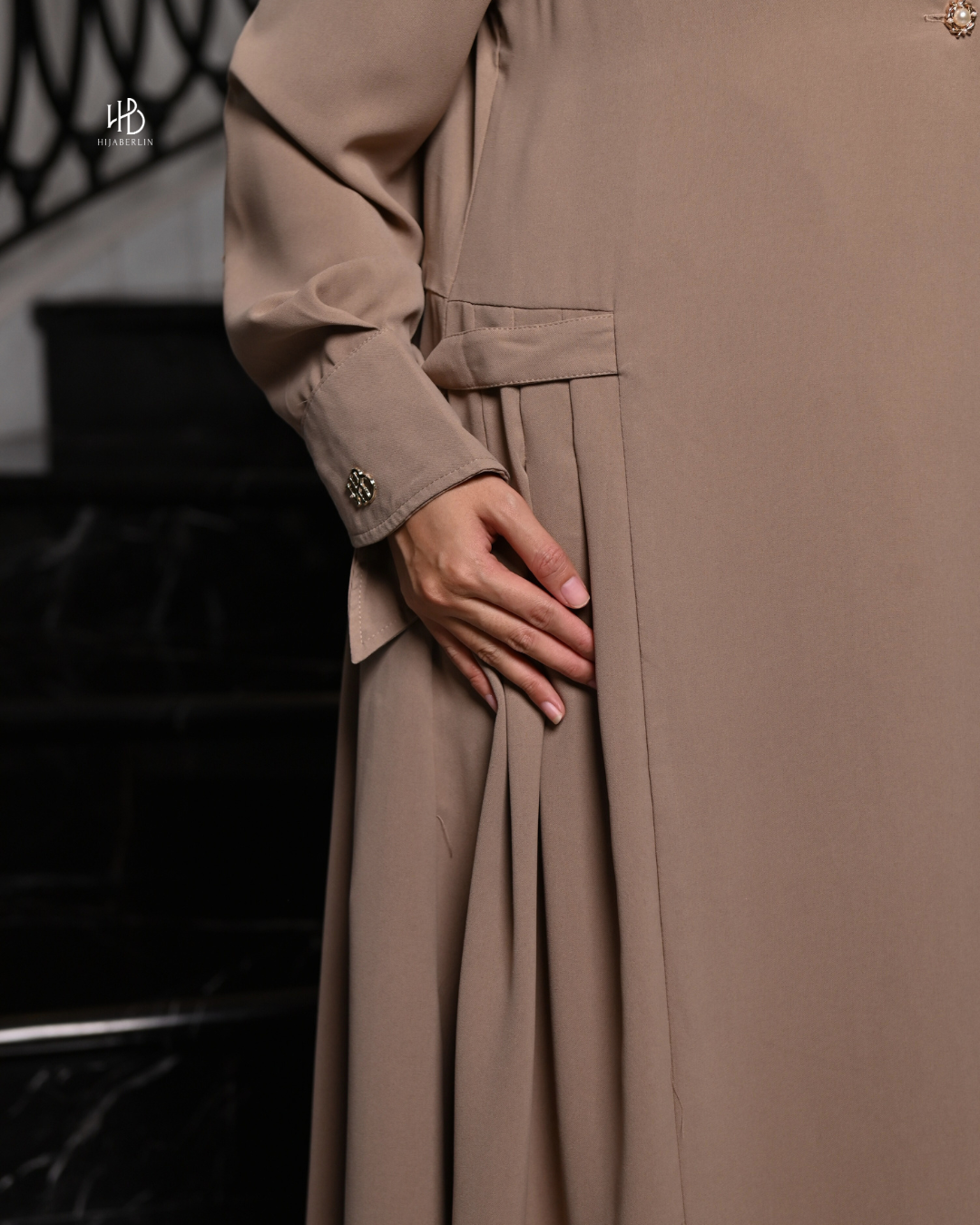 Ghumaisha Outer Dress - Mocha