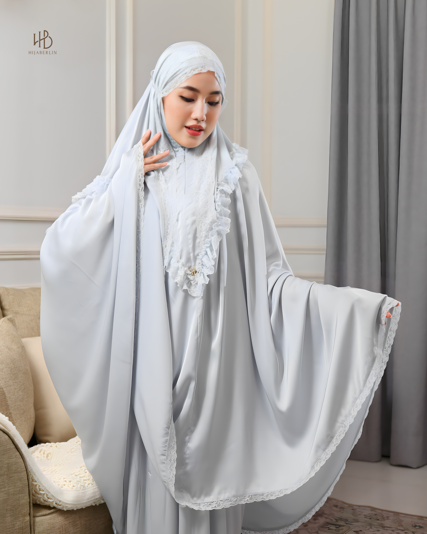 Faiza Prayer Set Blue Soft - Hijaberlin