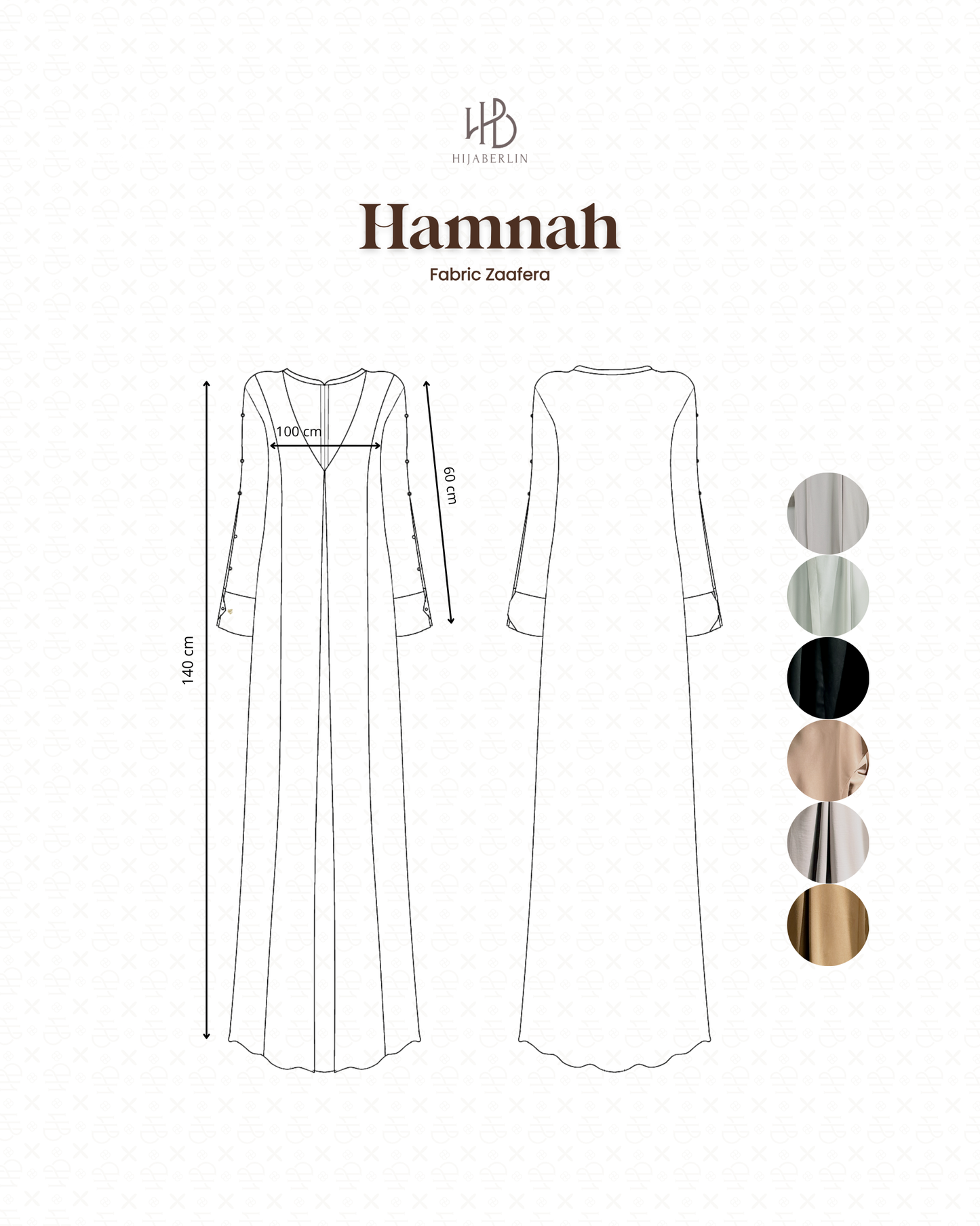 Hamnah Dress Set Khimar - Hazelnut