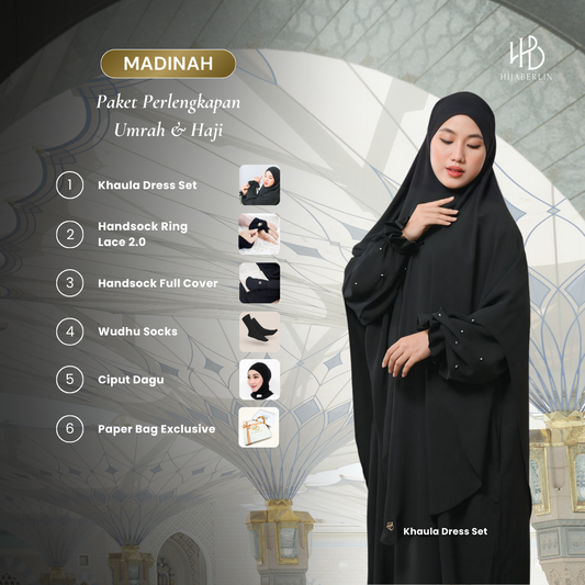 [SPECIAL UMRAH BUNDLING] Madinah Set Umroh Haji Bundling Gamis Aksesoris Premium Gift