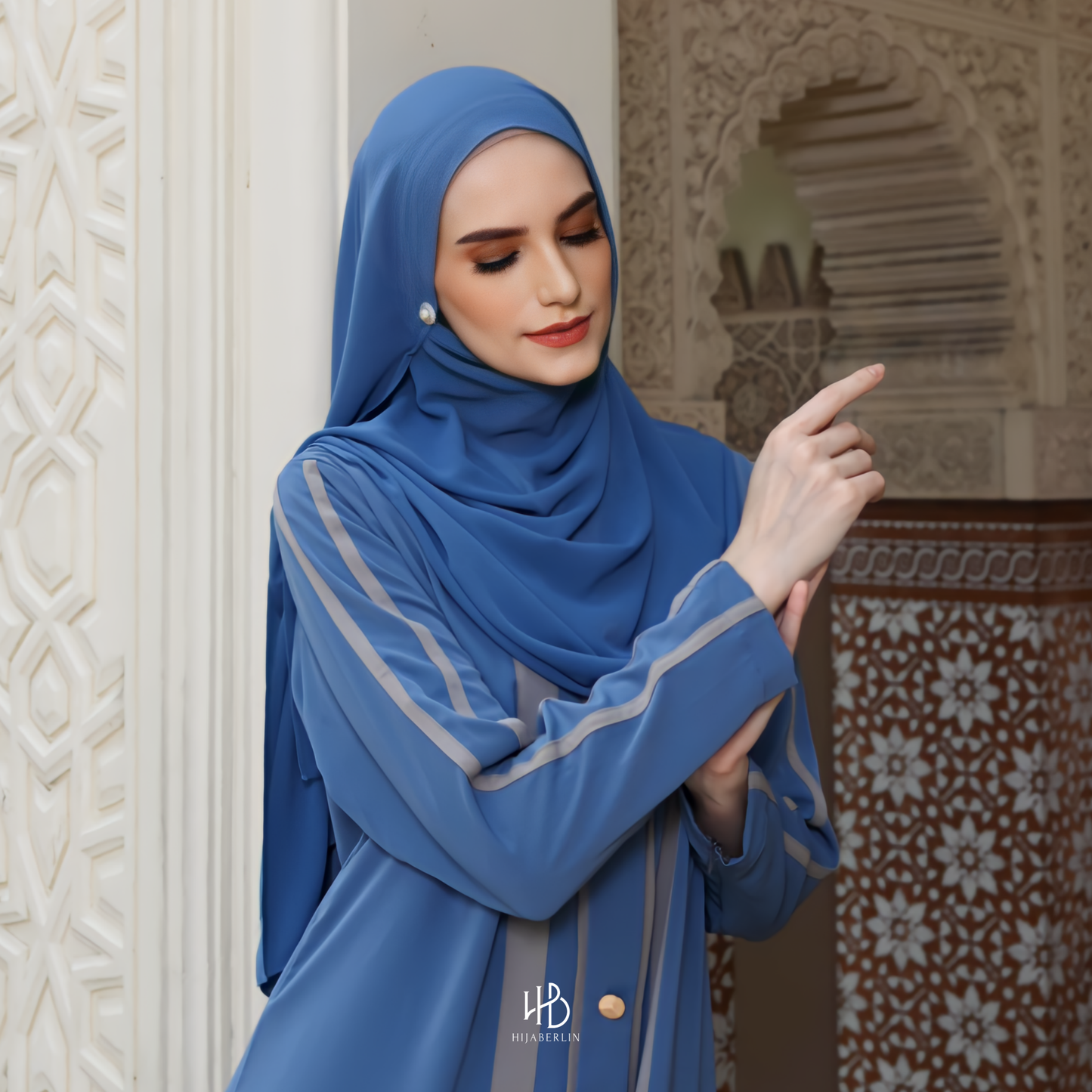 Fatimah Abaya Set Hijaberlin - Azure