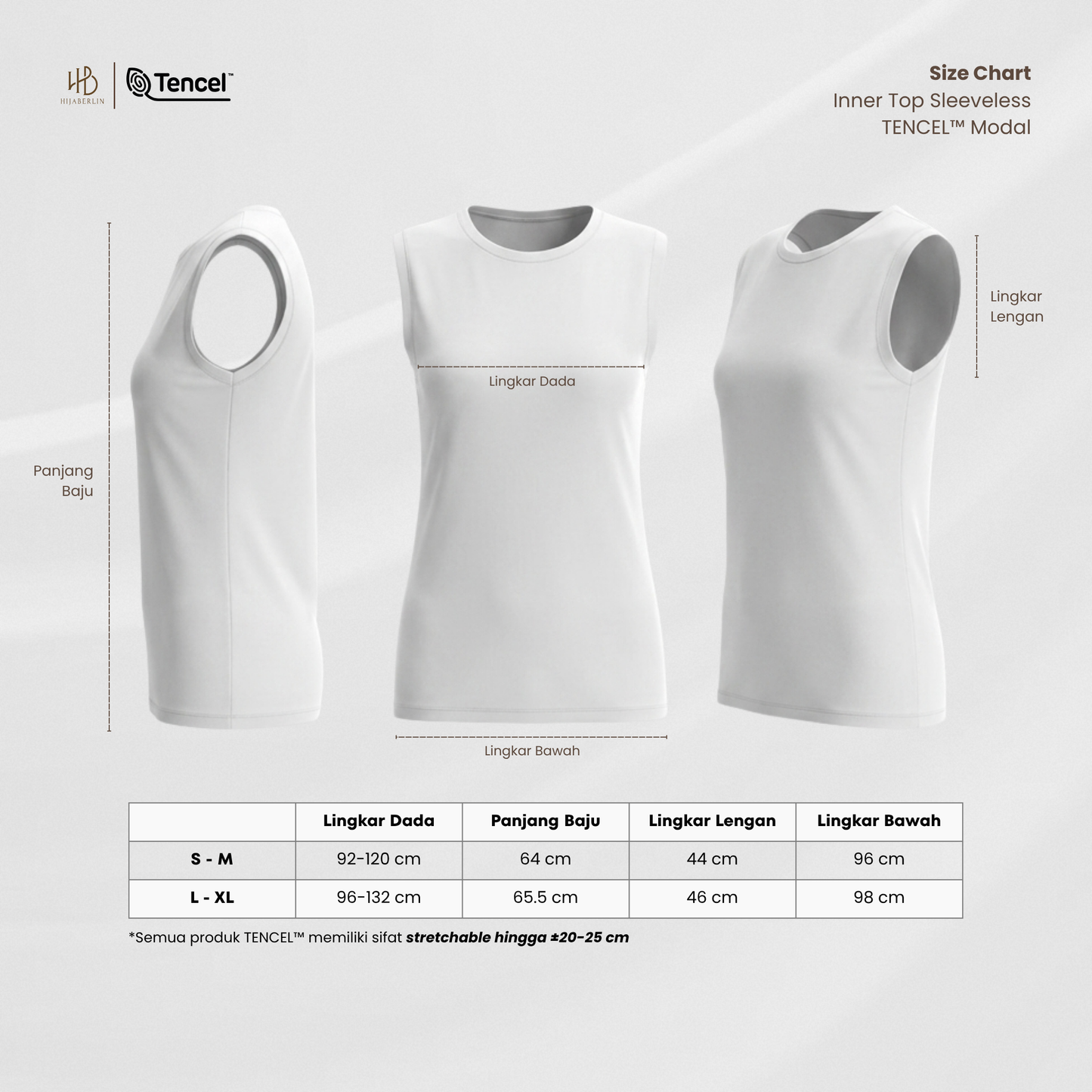 Inner Top Sleeveless TENCEL™ - Hijaberlin