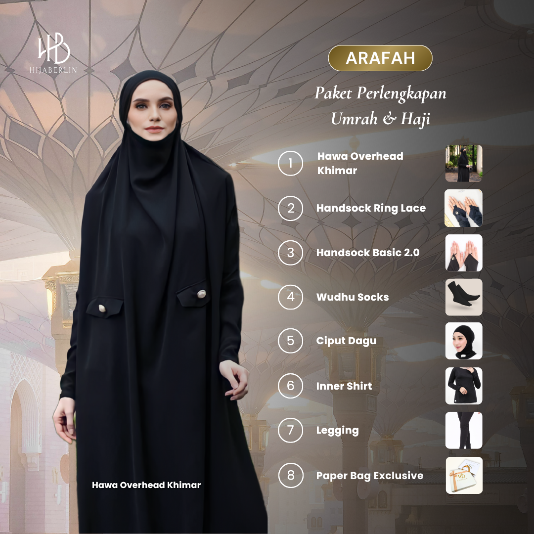 [SPECIAL UMRAH BUNDLING] Arafah Set Umroh Haji Bundling Gamis Aksesoris Premium Gift