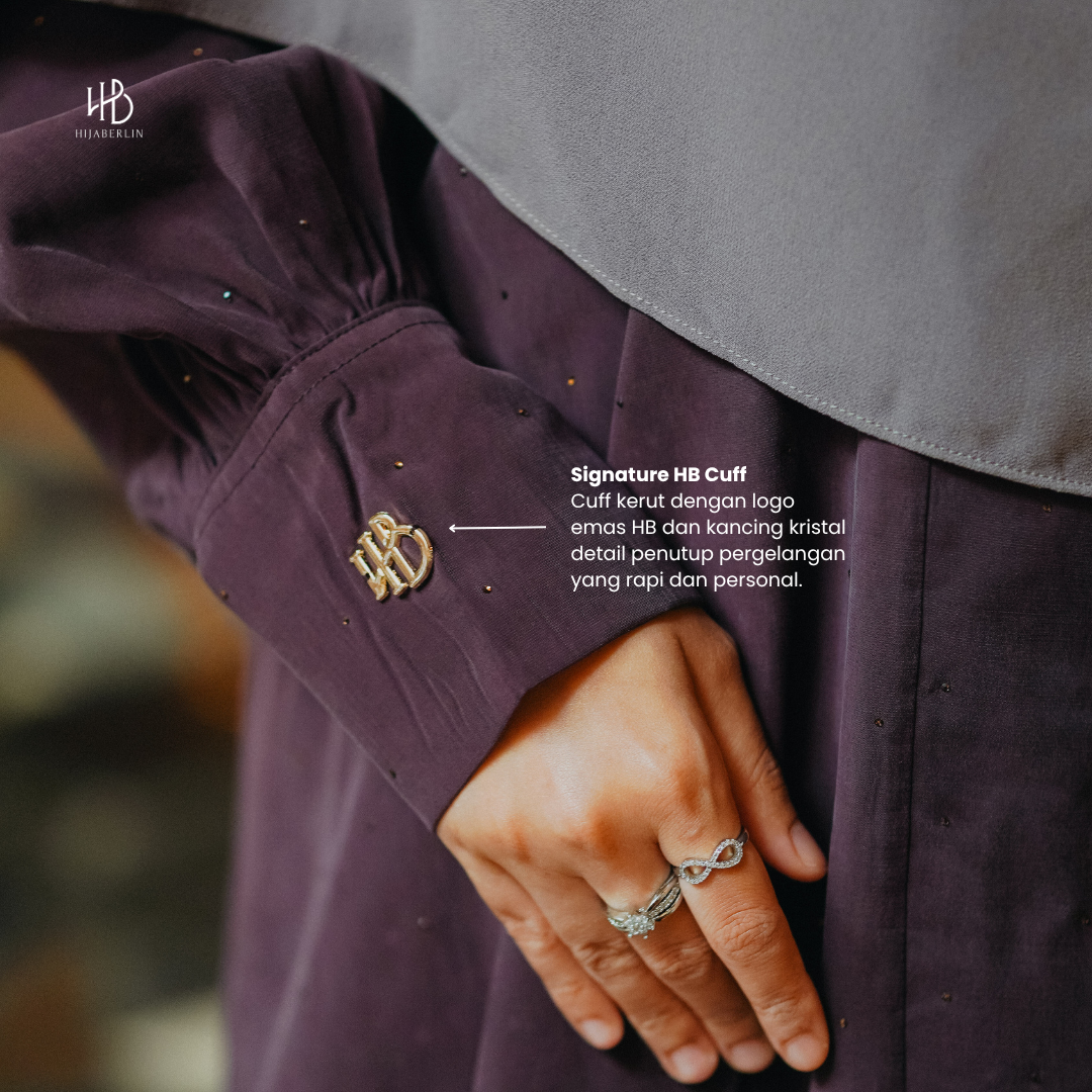 Quinn Dress Premium Royal Cupro - Plum