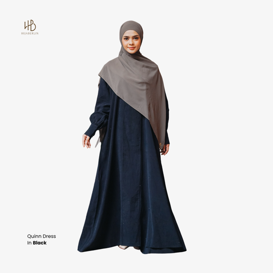 Quinn Dress Premium Royal Cupro - Black