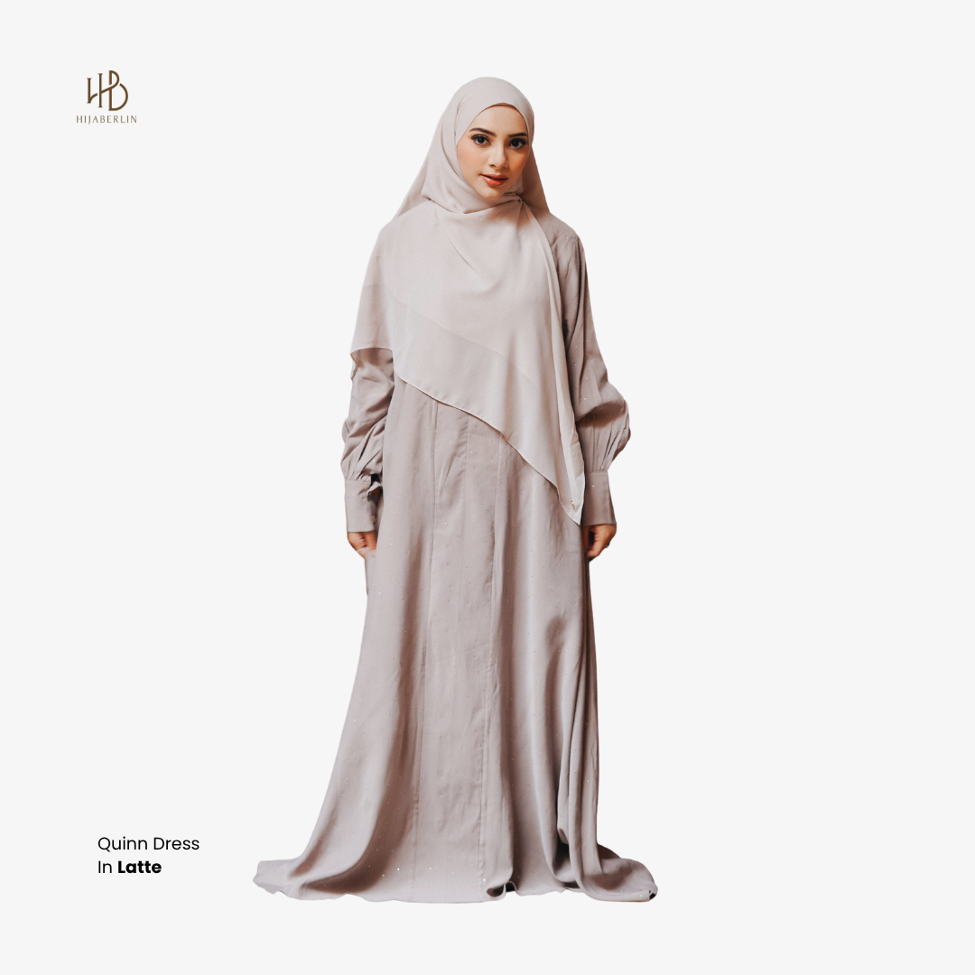 Quinn Dress Premium Royal Cupro - Latte