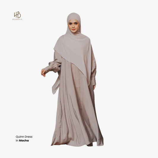 Quinn Dress Premium Royal Cupro - Mocha