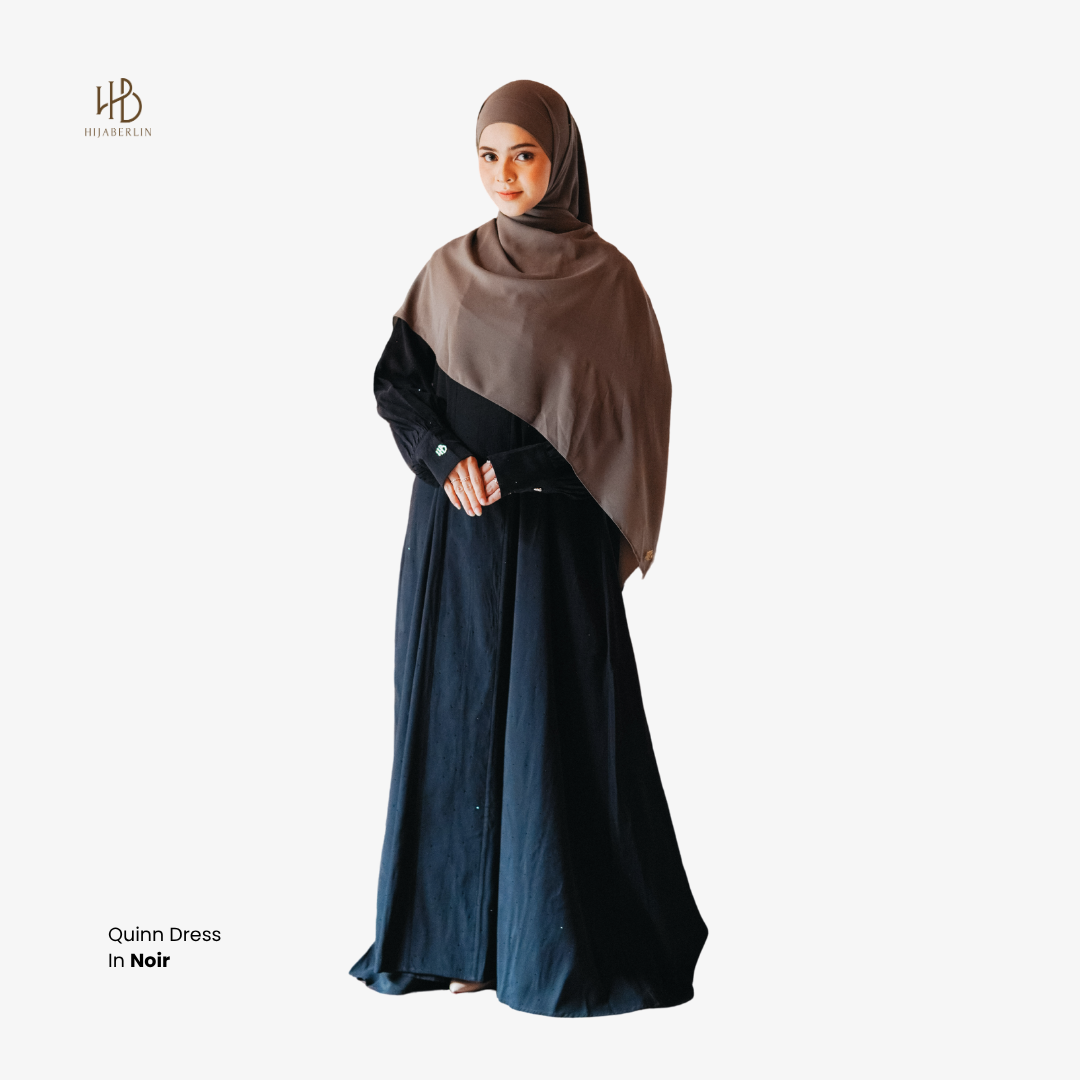 Quinn Dress Premium Royal Cupro - Noir