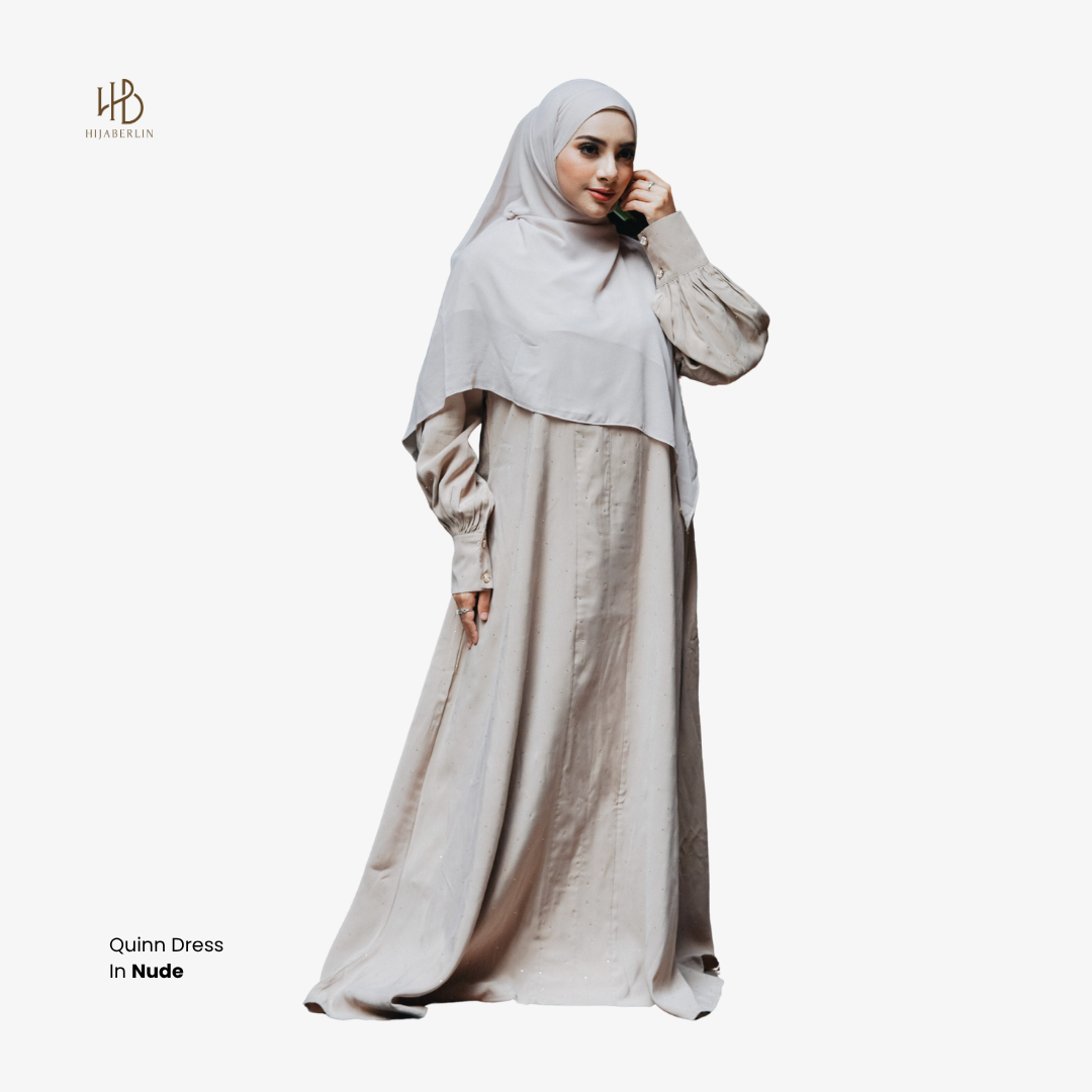 Quinn Dress Premium Royal Cupro - Nude
