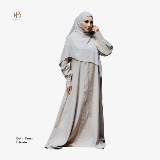 Quinn Dress Premium Royal Cupro - Nude