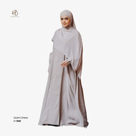 Quinn Dress Premium Royal Cupro - Oat