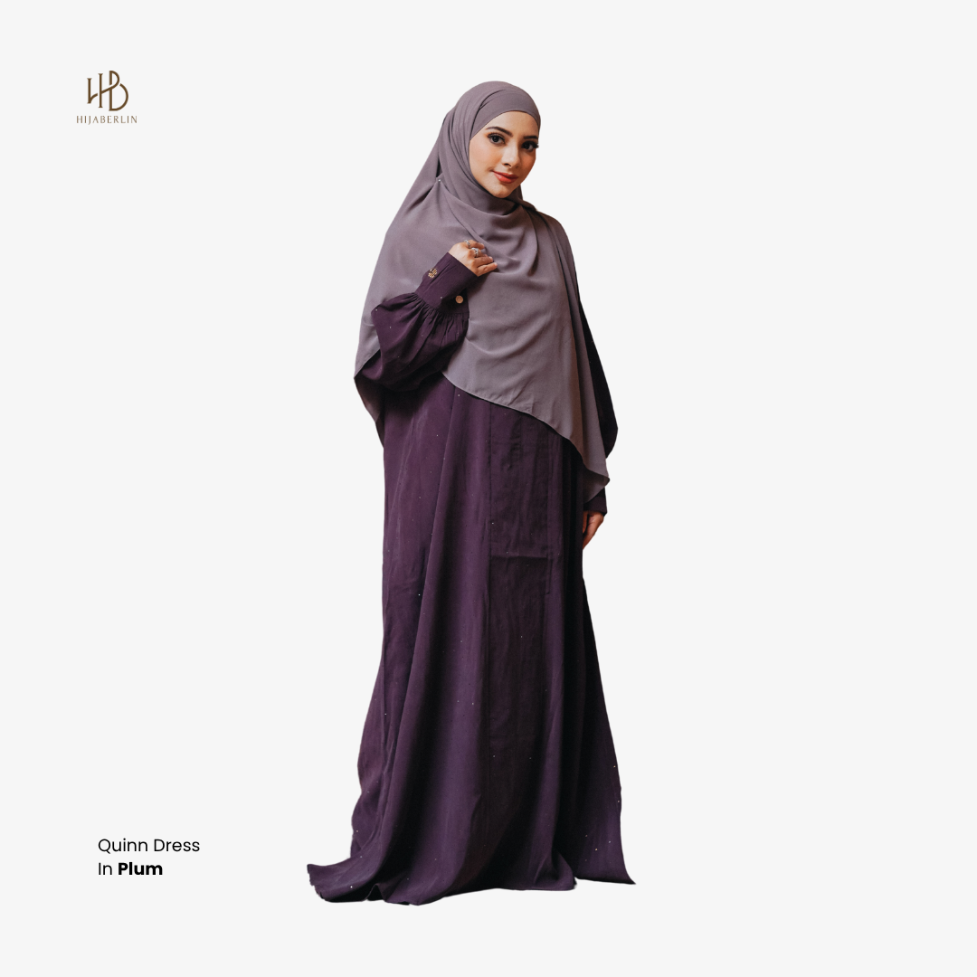 Quinn Dress Premium Royal Cupro - Plum