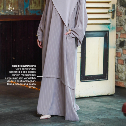 Salma Abaya Cupro Polos - Bitter Choco Polos