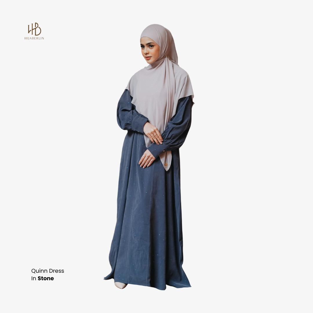 Quinn Dress Premium Royal Cupro - Stone