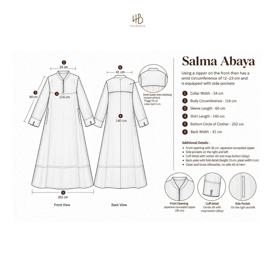 Salma Abaya Cupro Stripe - Deep Mahogany