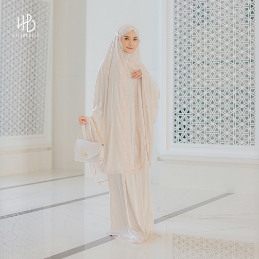 Khadijah Prayer Set Hijaberlin - Pearl