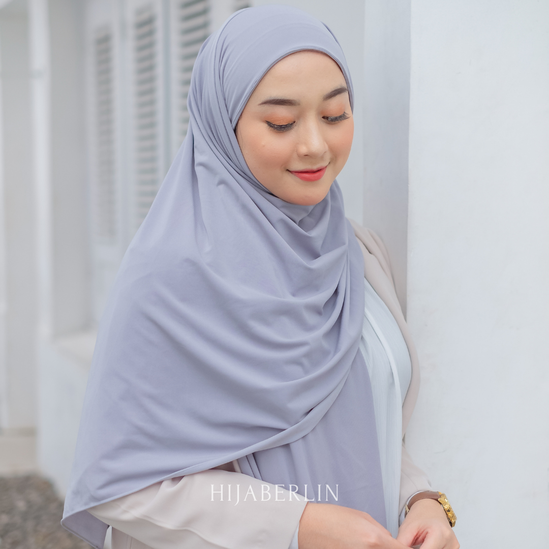 Vouges Instan Shawl 2in1 Hijaberlin - Silver
