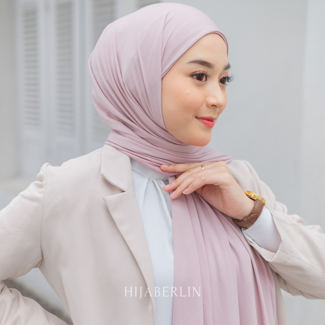 Vouges Instan Shawl 2in1 Hijaberlin - Dusty Purple