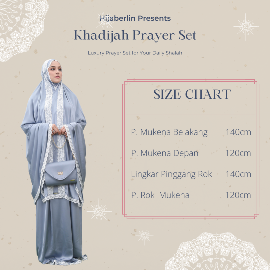 Khadijah Prayer Set Hijaberlin - Cornflower