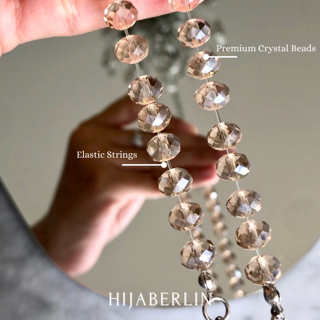 Mask Connector Crystal Beads Premium Hijaberlin